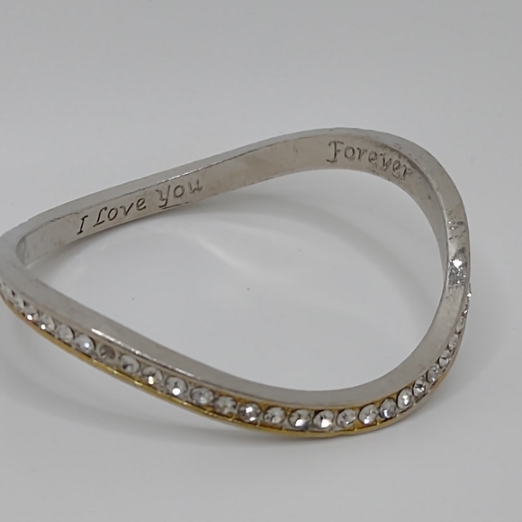 Rhinestone silver tone sparkling fashion bracelet - Picture 4 of 4